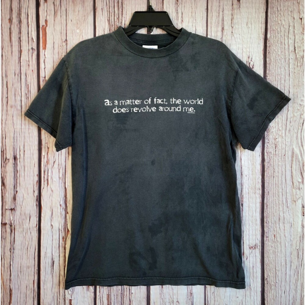 Vintage Tennessee River T-Shirt Medium Now and Zen Text 90s Y2K Black Mens